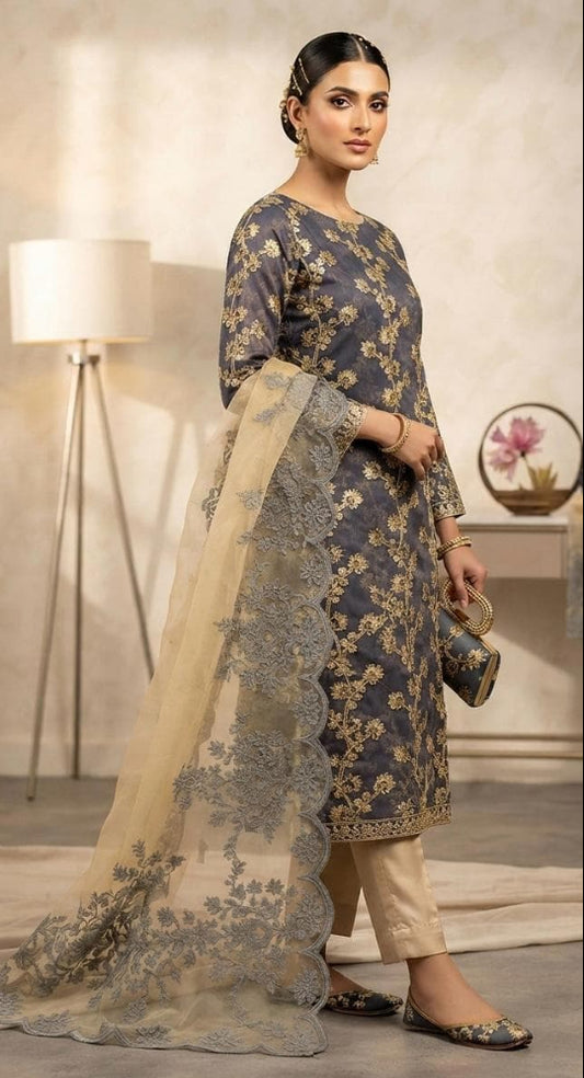 Cut Work fancy-embroidered-5-piece-suit