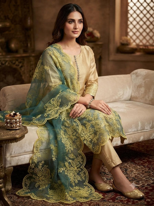 Soft Silk Katan 4 piece suit