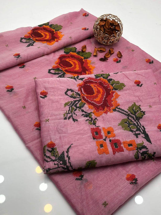Paper Cotton Cross Stitch 2-piece