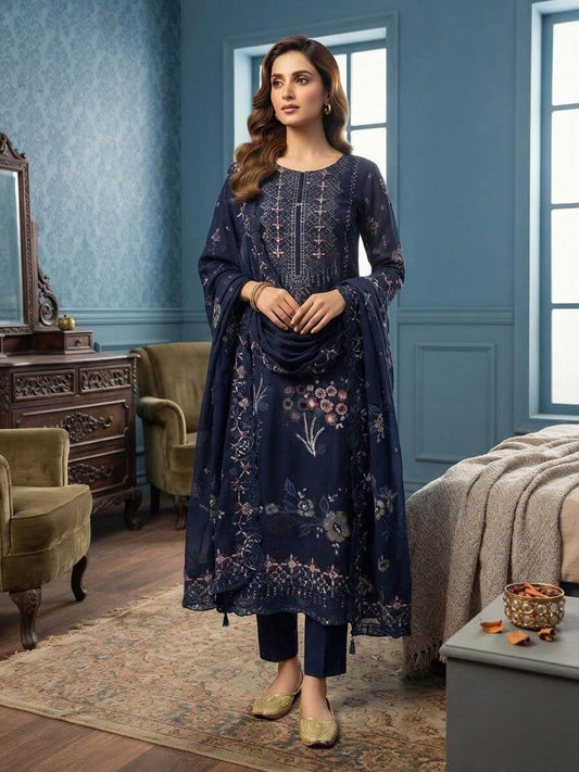Organza Embroidered 4-Piece Suit