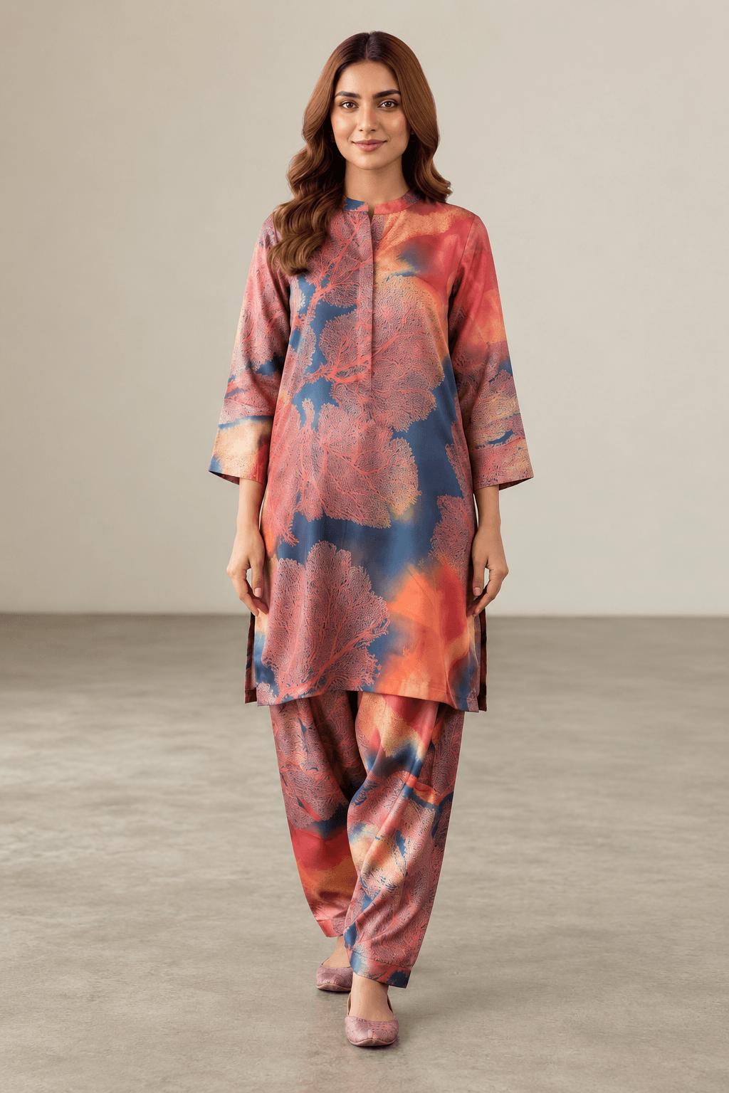 Floral Silk Digital Print – 2 Piece Unstitched