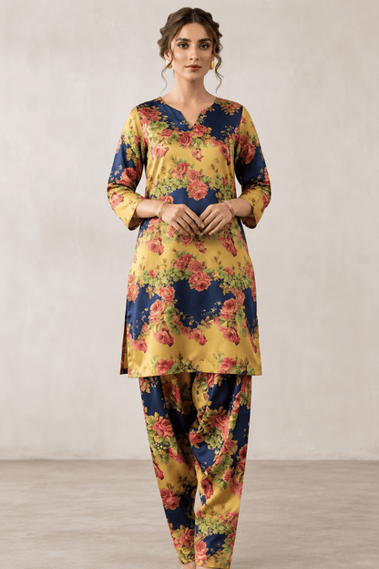 Floral Silk Digital Print – 2 Piece Unstitched