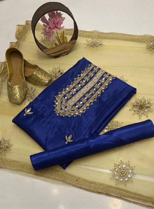 Katan Silk Mirror Work 4-Piece Suit