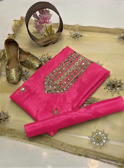 Katan Silk Mirror Work 4-Piece Suit