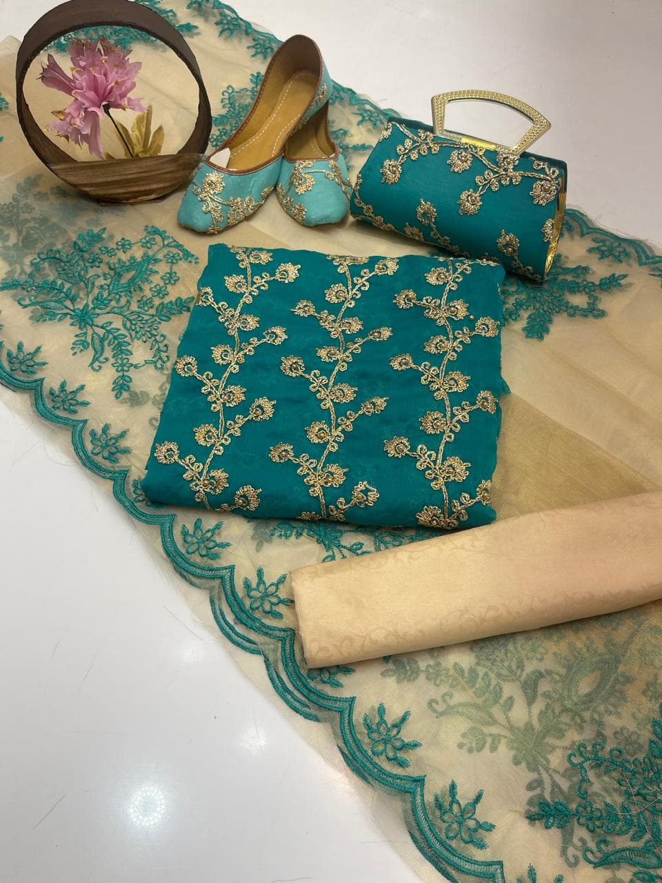 Cut Work fancy-embroidered-5-piece-suit