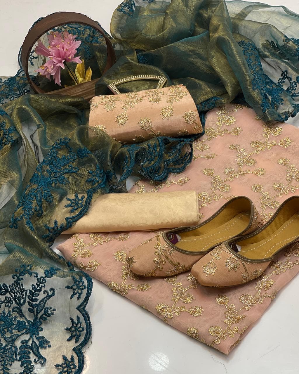 Cut Work fancy-embroidered-5-piece-suit