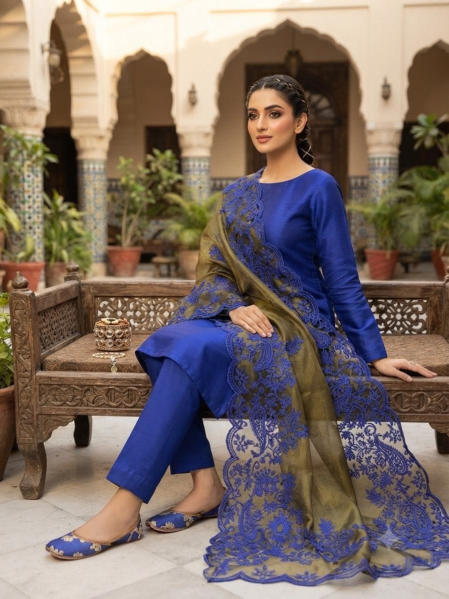 Soft Silk Katan 4 piece suit