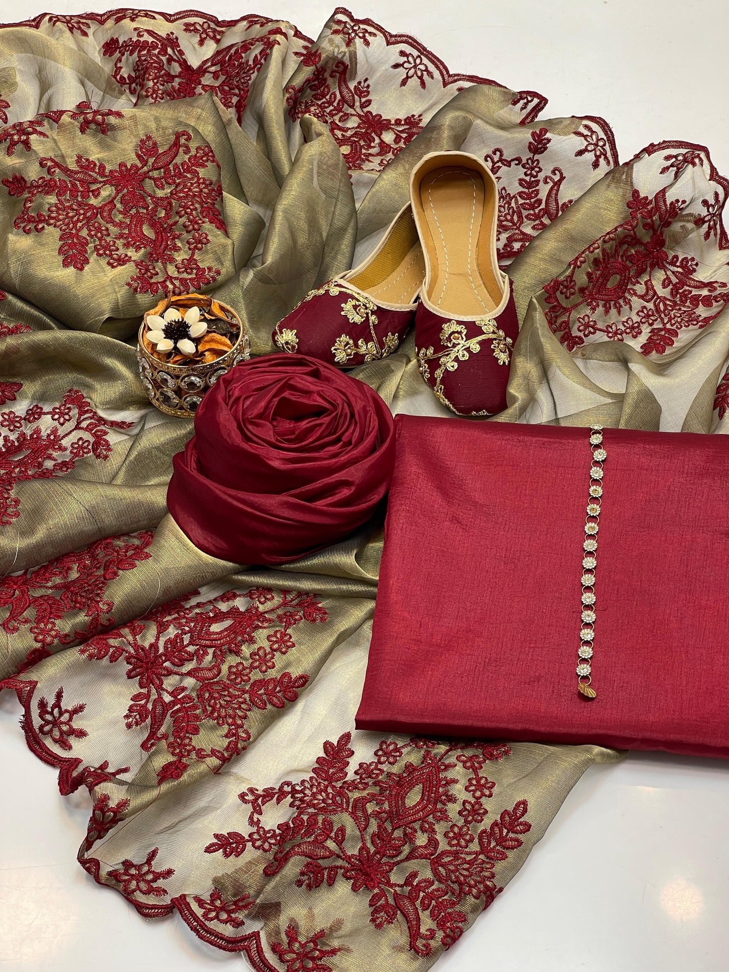 Soft Silk Katan 4 piece suit