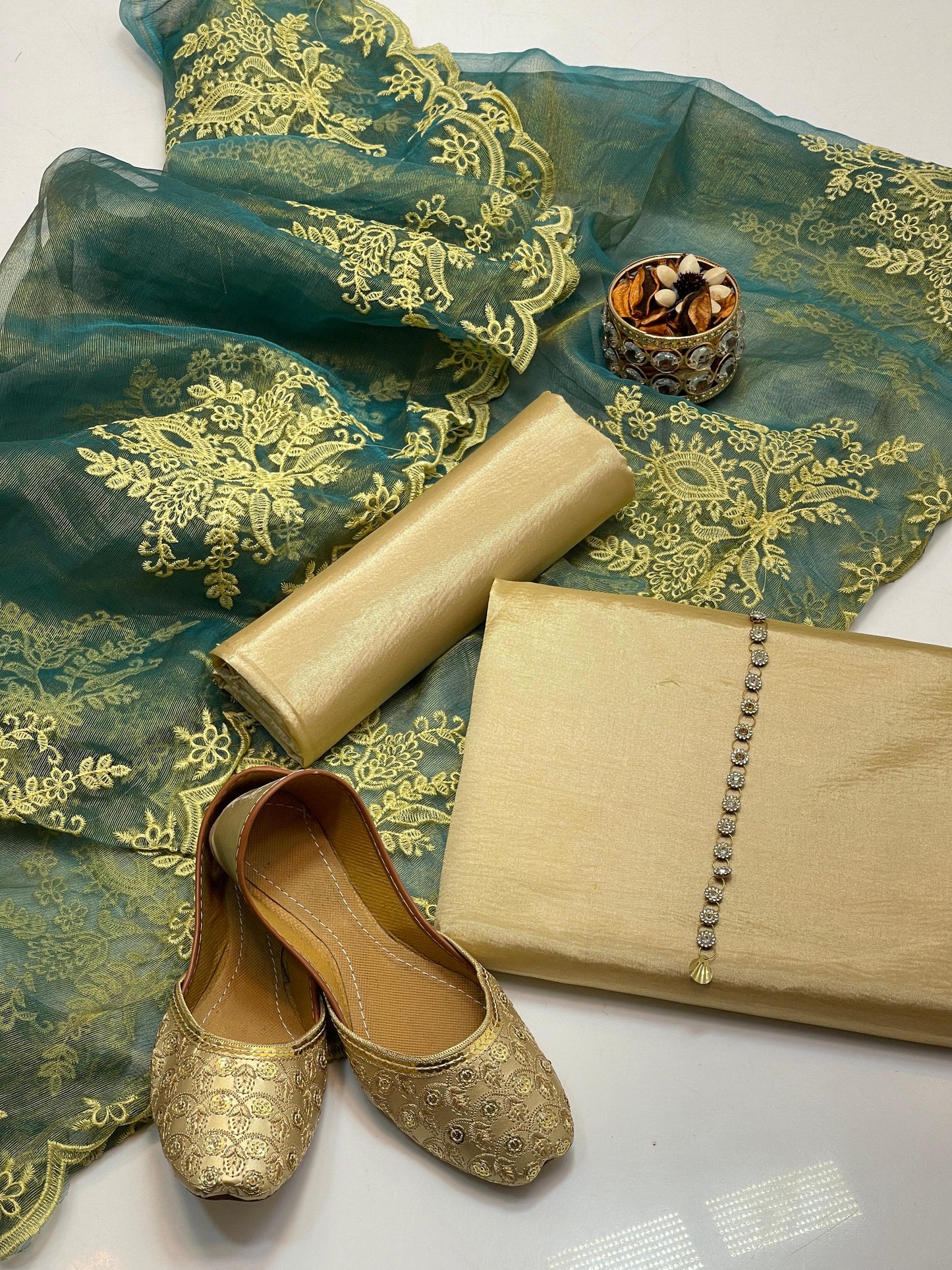 Soft Silk Katan 4 piece suit