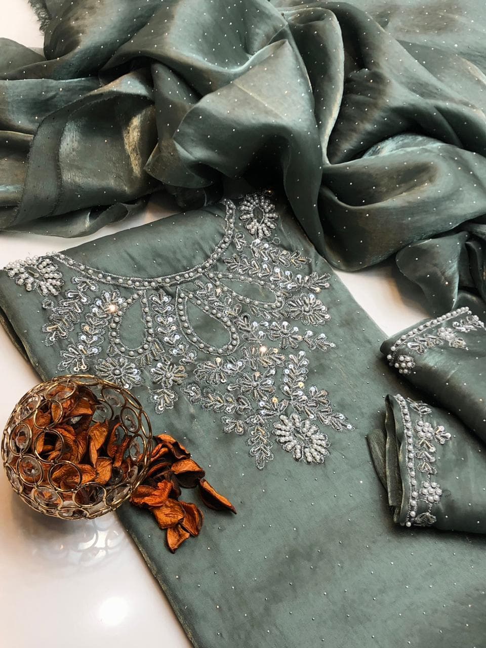 Lawa Silk Hand Made Work 2-Piece Suit
