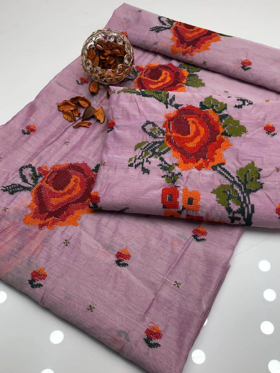 Paper Cotton Cross Stitch 2-piece