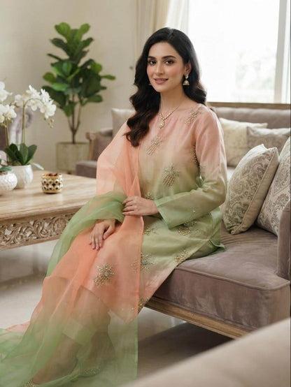 Korean Silk Hand-Dyed 2-Piece Suit