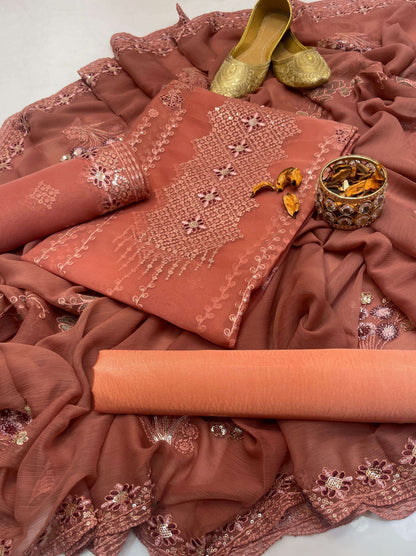 Organza Embroidered 4-Piece Suit