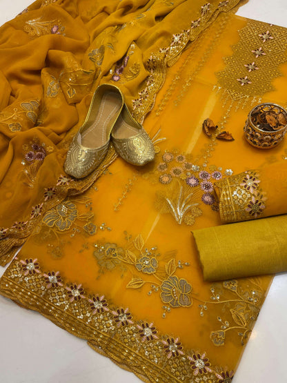 Organza Embroidered 4-Piece Suit